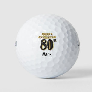 Golf 80th Birthday for Golfer  Golf Balls
