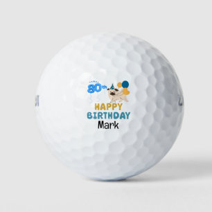 Golf 80th Birthday for Golfer  Golf Balls