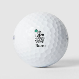 Golf 80th Birthday  golfer Name Number    Balls
