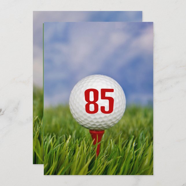 Golf 85th Birthday Party Invitation (Front/Back)