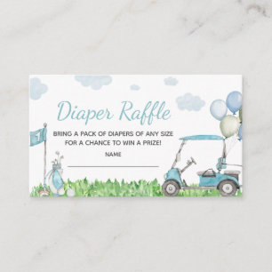 Golf A Little Putter Baby Shower Diaper Raffle Enclosure Card