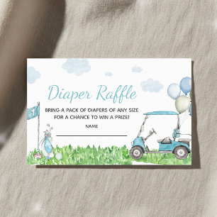 Golf A Little Putter Baby Shower Diaper Raffle Enclosure Card