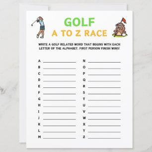 Golf A To Z Race Game