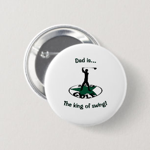 Golf - a wonderful game 6 cm round badge