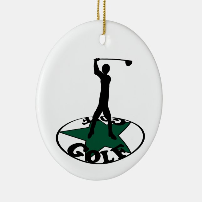 Golf - a wonderful game   ceramic ornament (Right)