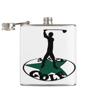 Golf - a wonderful game   hip flask