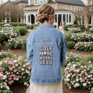 Golf Addiction Funny Golfer Denim Jacket