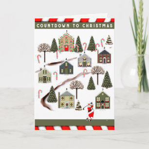 Golf Advent Calendar Holiday Card