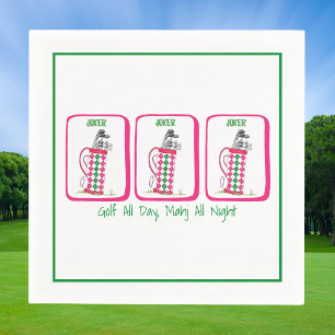Golf All Day, Mahj All Night Personalised Mahjong Napkin