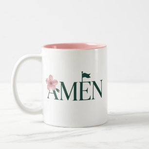 Golf Amen Pink Golf Tournament Birthday Party Girl Two-Tone Coffee Mug