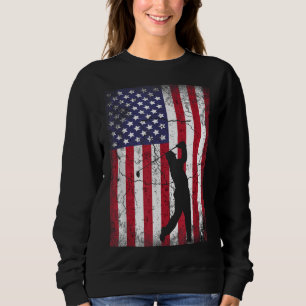 Golf American Flag 4th of July men women gift Sweatshirt