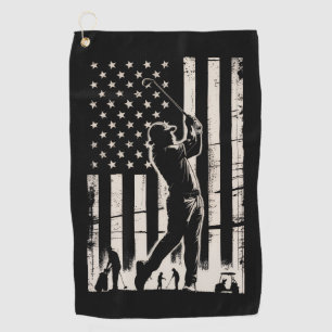 Golf American Flag Gifts Birthday Father's Day  Towel