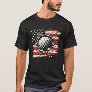 Golf American Flag US Patriotic for Golfer Golfing T-Shirt