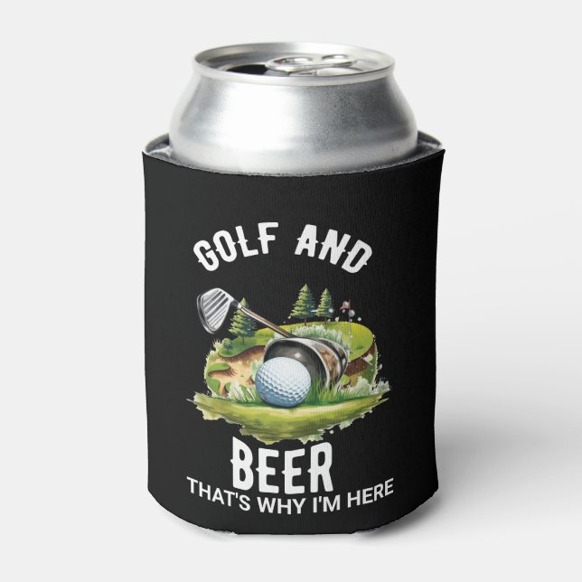 Golf and Beer Can Cooler (Can Front)