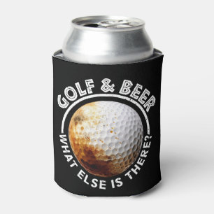 Golf and Beer for golfer Can Cooler