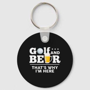 Golf And Beer Joke Dad Funny Fathers Day Drinking Key Ring