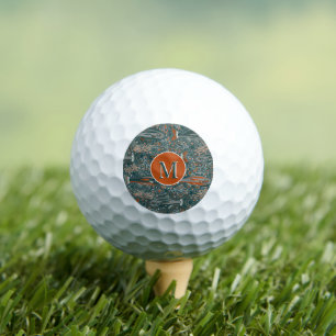 Golf and Fishing Brook Trout Blue Orange Grey Balls