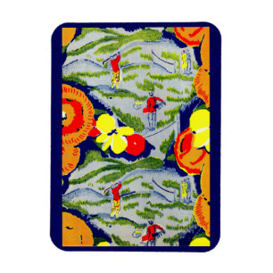 golf and flowers magnet