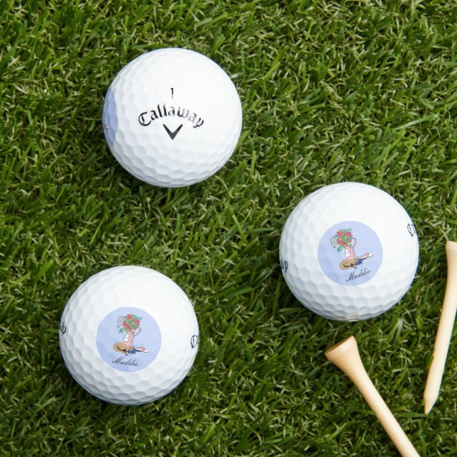 Golf and Gardening Personalised Ladies Golf Balls (Insitu Grass)