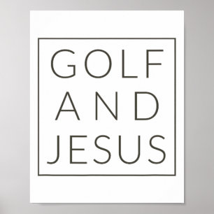 Golf And Jesus Poster
