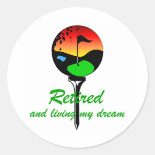 Golf and retirement classic round sticker