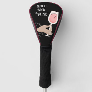 Golf and wine for golfer golf head cover