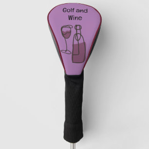 Golf and wine for golfer golf head cover