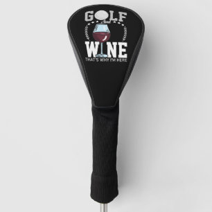 Golf and wine for golfer golf head cover