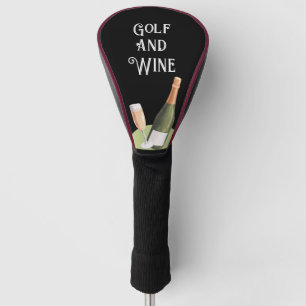 Golf and wine for golfer golf head cover