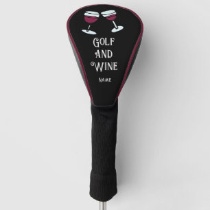 Golf and wine for golfer golf head cover
