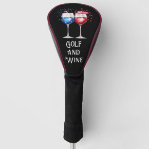 Golf and wine for golfer golf head cover