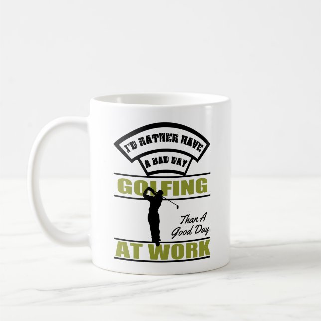 Golf And Work Mug (Left)