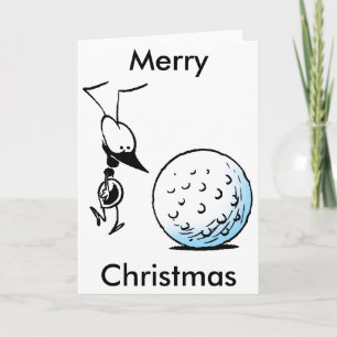 Golf Ant Merry Christmas Card