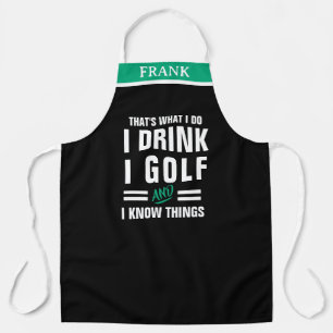Golf Apron - Custom Name Funny Drink BBQ Gift