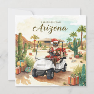 Golf Arizona  Christmas Greeting  Holiday Card