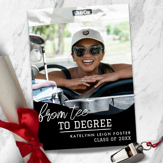 Golf Athlete Graduation Announcement Invitation (Creator Uploaded)