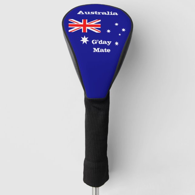 Golf Australia Flag & G'day Mate /Golf Clubs Cover (Front)
