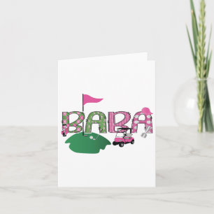 Golf Baba Hole In One Golf 1st Birthday Party  Card