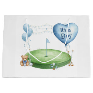 Golf Baby Boy at golf course Large Gift Bag
