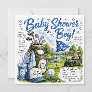 Golf Baby Boy invitation