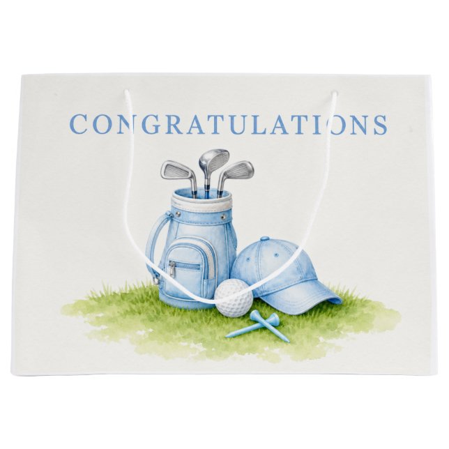 Golf baby boy  large gift bag (Front)