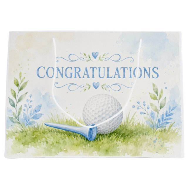 Golf baby boy  large gift bag (Front)