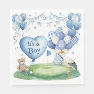 Golf Baby Boy on putting green Napkin
