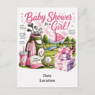 Golf Baby Girl Golfer Postcard