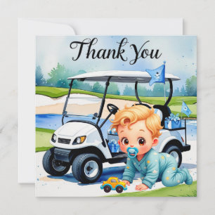 Golf Baby Shower Boy themed  Thank You Card