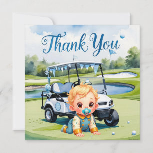 Golf Baby Shower Boy themed  Thank You Card