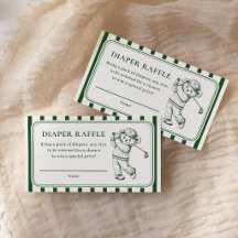 Golf Baby Shower Diaper Raffle Little Golfer Bear