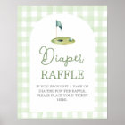 Golf baby shower Diaper Raffle sign