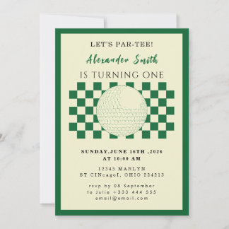 Golf Baby Shower Invitation