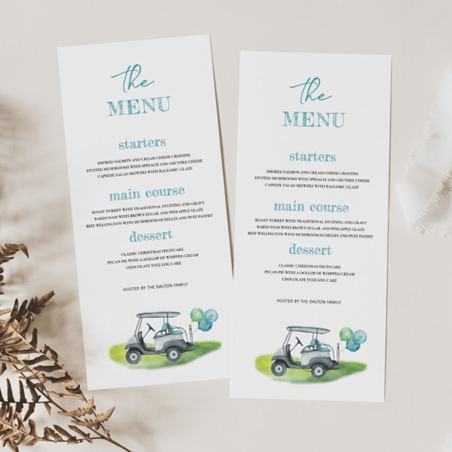 Golf Baby Shower Menu (Creator Uploaded)